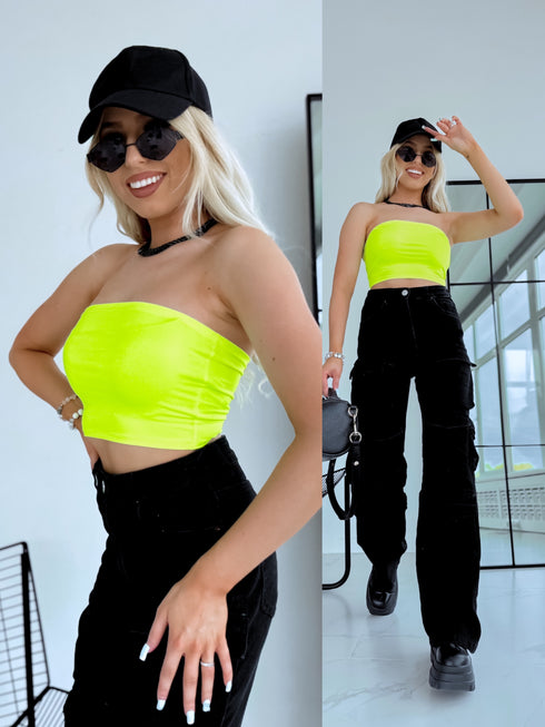 NEON SALADGREEN crop top "BETTY 004"